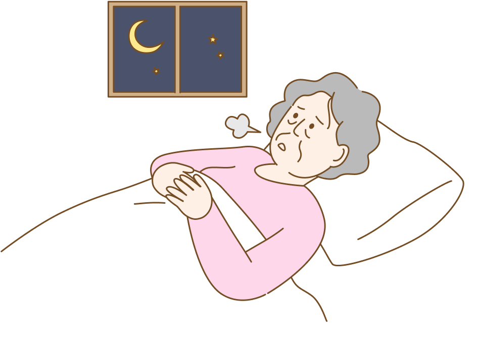 노인 불면증 이미지